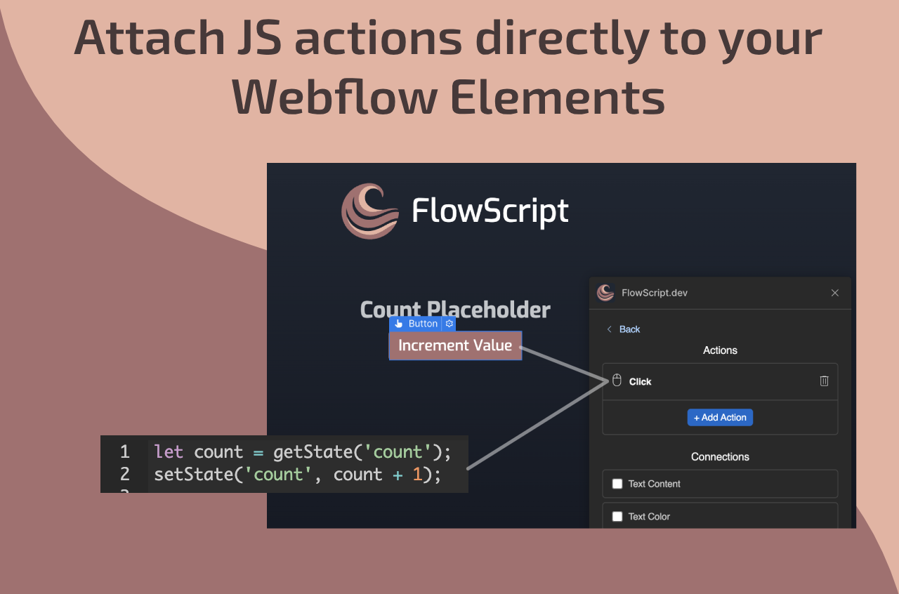 Simplify JS in Webflow with FlowScript